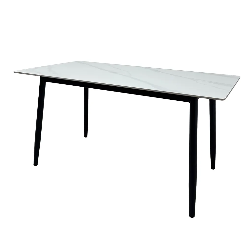 [TK-MS-68] MESA COMEDOR 150CMX80CM MARMOLEADO BLANCO