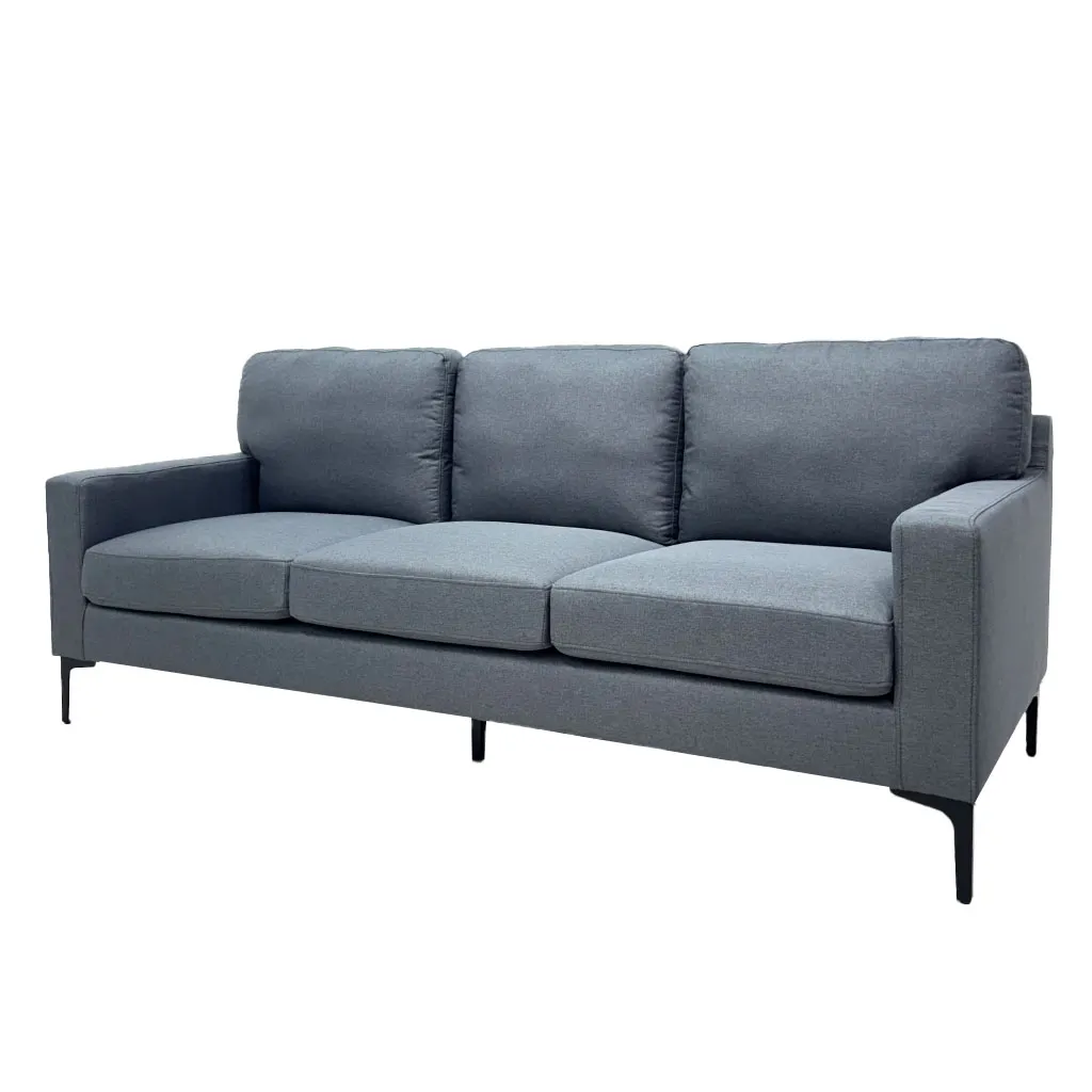 SOFA TRIPLE LINO GRIS OSCURO