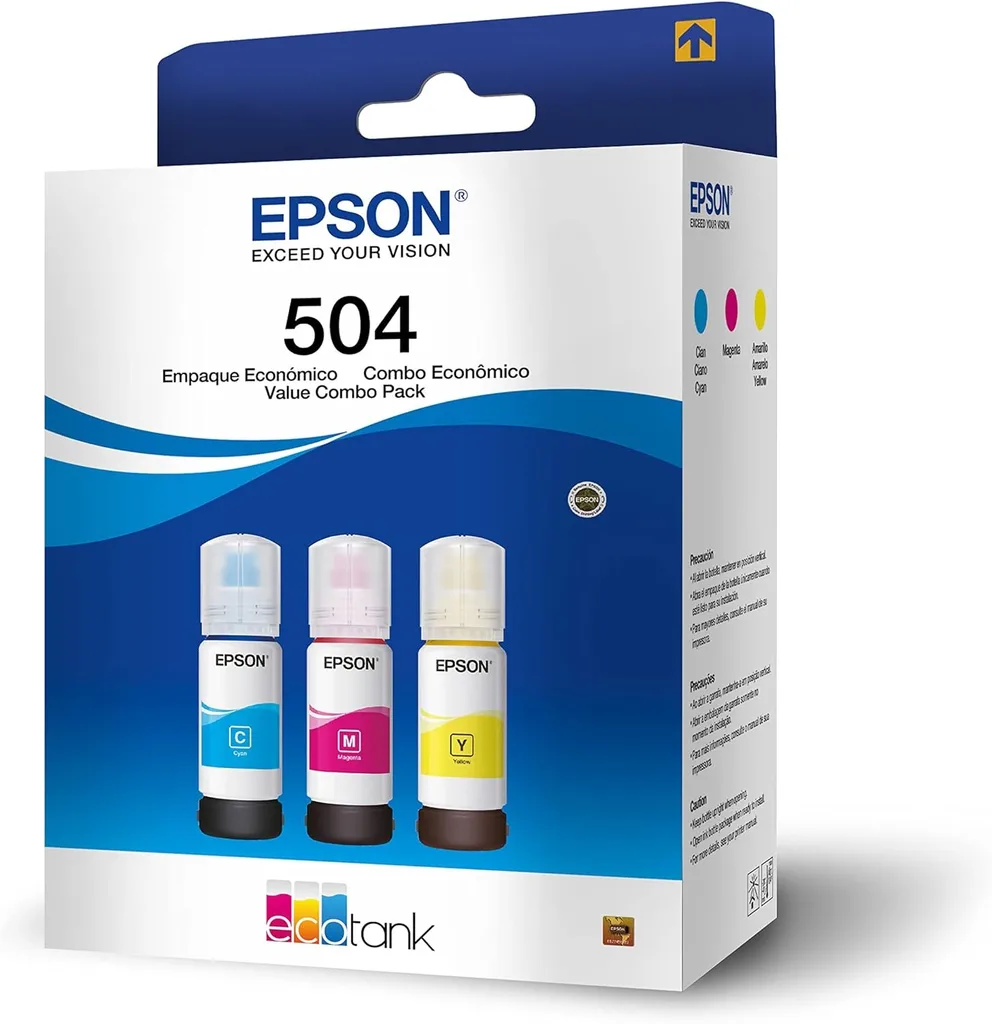 Epson botellas de tinta 3-pack cyan, magenta, amarillo 70ml C/U T504 - T504520-3P